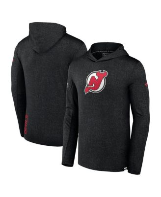 Fanatics - Men's  Black New Jersey Devils Authentic Pro Lightweight Pullover Hoodie