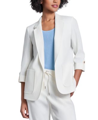 Jones New York - Women's Linen-Blend Roll-Tab Blazer
