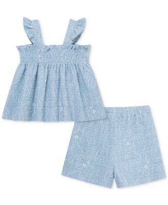 Little Me - Baby Girls Seaside Tunic & Shorts, 2 Piece Set