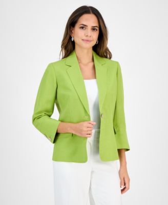 Kasper - Women's Notched-Collar 3/4-Sleeve Jacket, Regular & Petite Sizes