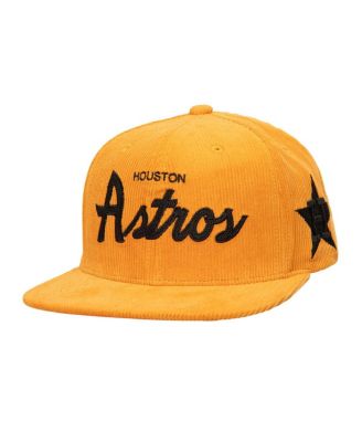 Mitchell & Ness - Men's Orange Houston Astros Corduroy Snapback Hat