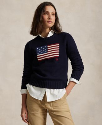 Polo Ralph Lauren - Women's Flag Cotton Crewneck Sweater