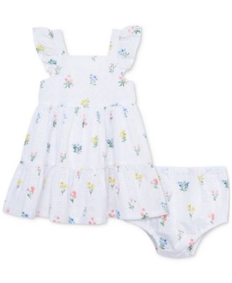 Little Me - Baby Girls 2-Pc. Garden Embroidered Eyelet Floral Sundress & Panty Set