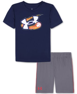 Under Armour - Toddler & Little Boys Tech Baseball T-Shirt & Shorts, 2 Piece Set