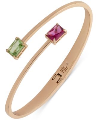 Lauren Ralph Lauren - Gold-Tone Stone Bypass Cuff Bracelet