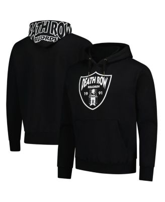 Lids - Men's Black Death Row Records Pullover Hoodie