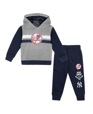 Outerstuff - Toddler 2-PieceGray/Navy New York Yankees Wind Up Pullover Hoodie and Sweatpants Set