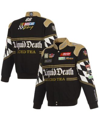 JH Design - Men's Black NASCAR Liquid Death Full-Snap Twill Uniform Jacket