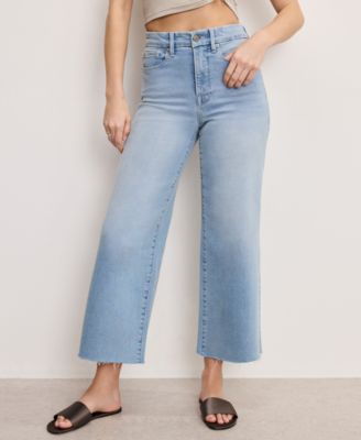 Good American - Women's Good Waist Palazzo Crop Light Compression Jeans