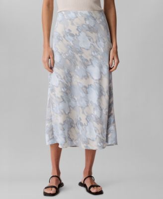 Calvin Klein - Women's Printed Satin Slip Skirt