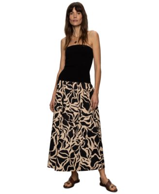 Sanctuary - Women's Meet Me At Sea Printed Strapless Midi Dress