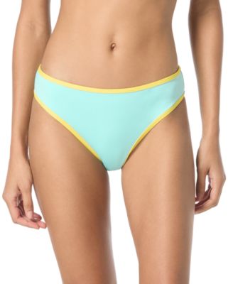 Kate Spade - Women's Contrast-Trim High-Cut Bikini Bottoms