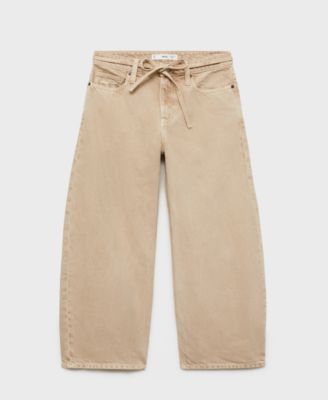 MANGO - Women's Belt Balloon Jeans
