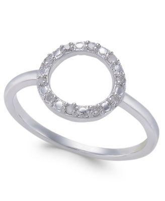 Macy's - Diamond Circle Ring (1/10 ct. t.w.) in Sterling Silver