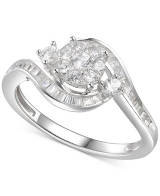 Macy's - Cubic Zirconia Multi-Stone Ring in Sterling Silver