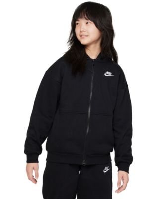 Nike - Big Girls Club Fleece Oversized Full-Zip Hoodie