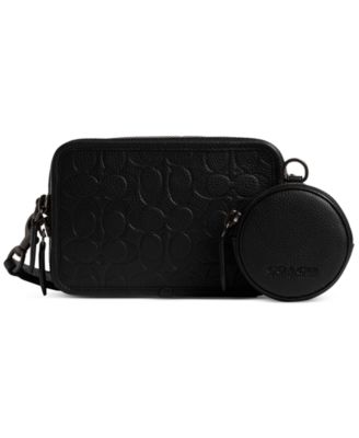 COACH - Men's Charter Crossbody in Blackout Signature Leather with Metal Chain