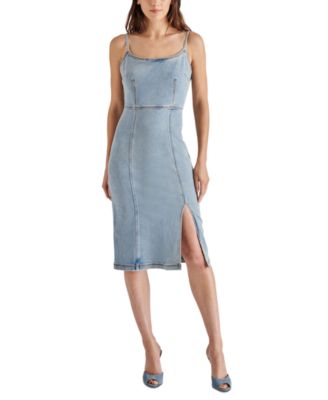 Steve Madden - Women's Slit-Front Giselle Denim Midi Dress