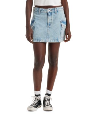 Levi's - Women's Cotton Cargo-Pocket Mid-Rise Mini Skirt