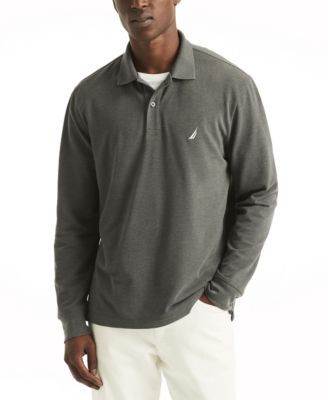 Nautica - Men's Long Sleeve Deck Polo Shirt