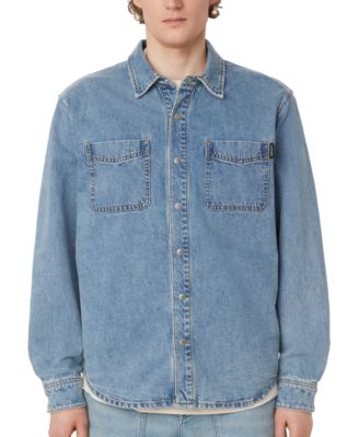 Frank And Oak - Men's Loose-Fit Button-Down Denim Shirt