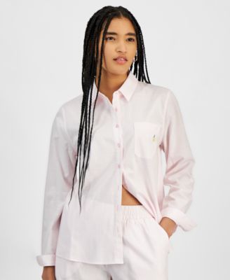 Hippie Rose - Juniors' Roll-Tab Sleeve Button-Front Shirt