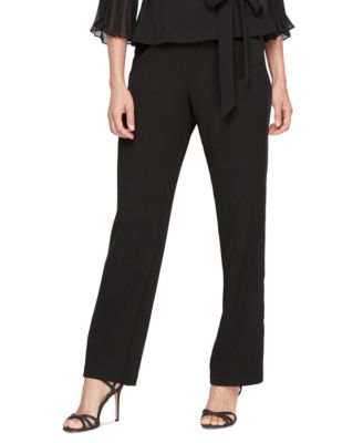 Alex Evenings - Women's Straight-Leg Pull-On Tuxedo Pants