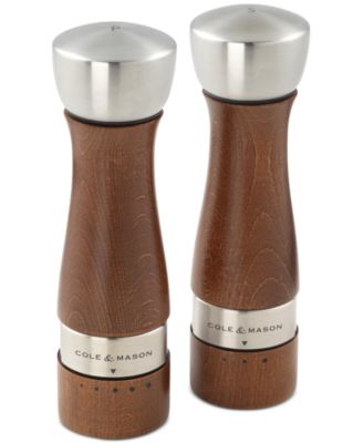 Cole & Mason - Oldbury Walnut-Stained Salt & Pepper Mill Set
