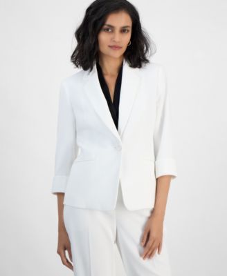 Kasper - Women's Notched-Collar 3/4-Sleeve Jacket, Regular & Petite Sizes