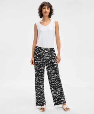 JM Collection - Women's Splash Cheetah Pull-On Pants