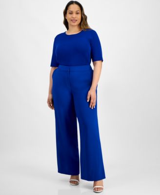 Tahari ASL - Plus Size Wide-Leg Pants