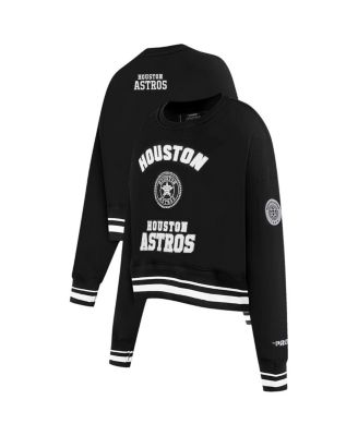 Pro Standard - Women's Black Houston Astros Cultivated Pearl Cropped Pullover Sweatshirt