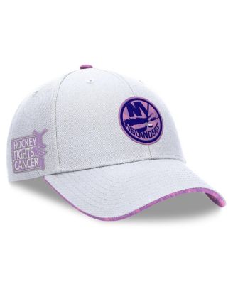 Fanatics - Men's White New York Islanders Authentic Pro Hockey Fights Cancer Adjustable Hat