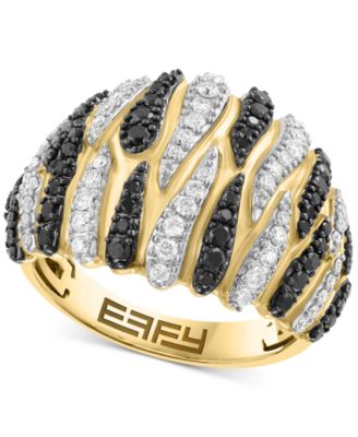 EFFY Collection - Black & White Diamond Dome Statement Ring (3/4 ct. t.w.) in 14k Gold