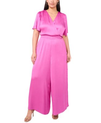 Vince Camuto - Plus Size Surplice Short-Sleeve Jumpsuit
