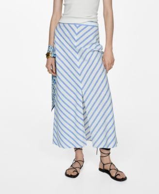 MANGO - Women's Printed Slit Skirt