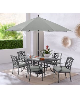 Agio - Wythburn Outdoor Dining 7 pc Set (72"x38" Table & Lattice Dining Chairs)