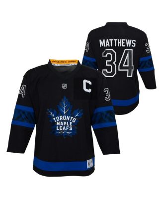Outerstuff - Preschool Auston Matthews Black Toronto Maple Leafs Replica Player Jersey