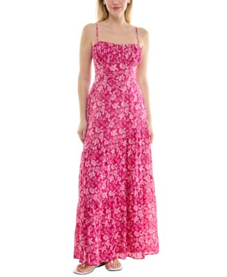 ROW A - Juniors' Sleeveless Cutout-Back Maxi Dress
