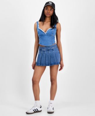 Indigo Rein - Juniors' Cheerleader Denim Skort