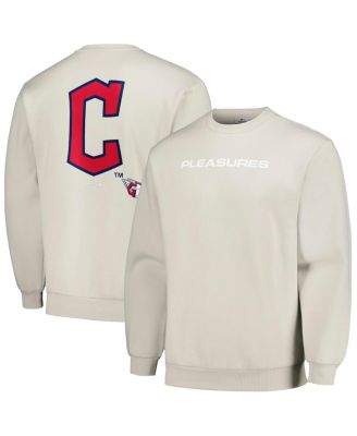 PLEASURES - Men's Gray Cleveland Guardians Ballpark Pullover Sweatshirt