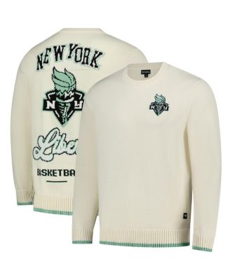 The Wild Collective - Men's and Women's Cream New York Liberty Jacquard Pullover Sweater