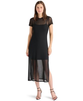 Steve Madden - Women's Nola Mesh Midi Dress