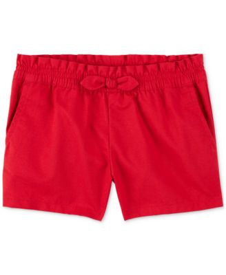 Carter's - Toddler Girls Cotton Pull-On Twill Bow Shorts