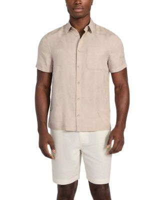 GUESS - Men's Regular-Fit Botanical Jacquard Button-Down Shirt