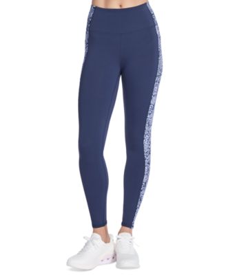 Skechers - Women's Go Walk Paisley-Stripe Full-Length Leggings