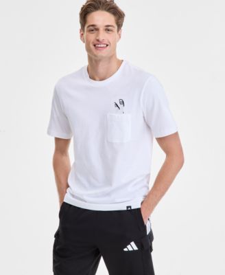 adidas - Men's Slide Regular-Fit Embroidered Graphic Pocket T-Shirt