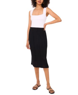 Vince Camuto - Women's Pull-On Side-Slit Midi Skirt