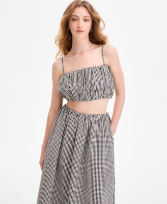 French Connection - Women's Gingham Crop Top