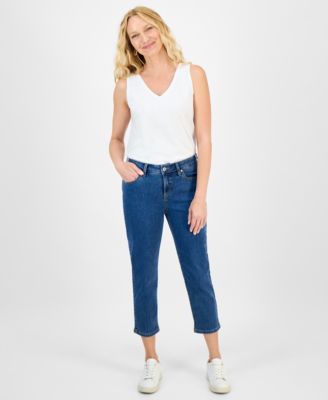 Style & Co - Petite Mid Rise Ankle Jeans